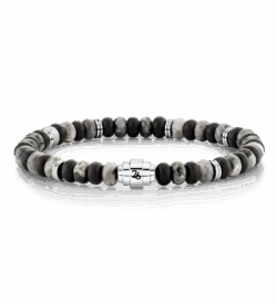 Beaded Black Onyx & Labradorite Bracelet